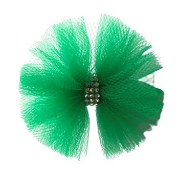 Kosmetika pro psa Tylová premium mašle pro psa 102 (Zelená sponka pro psy)