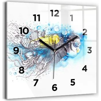 Hodiny Nástěnné hodiny Wallfluent modré 30 cm