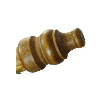 Garnýž - jednotyč s&nbsp;kroužky, půlená-23 Barva: PR - přírodní bez povrchové úpravy, Délka: 360 cm