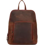 Vintage dámský kožený batoh Greenwood Anites - koňak