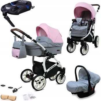Kočárek Kočárek 4v1 BabyLux Optimal: sportovní kočárek, hluboká korba, autosedačka ISOFIX