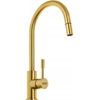 Vodovodní baterie Kuchyňská baterie stojánková Hansloren Sofia s výsuvnou sprchou, zlatá