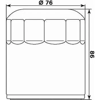 Filtr pro motocykl Olejový filtr MIW HD17001 (alt. HF174C) HD17001