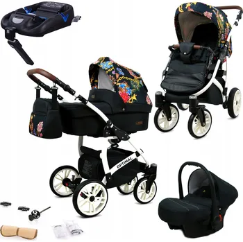 Kočárek Kočárek 4v1 BabyLux Optimal: sportovní kočárek, hluboká korba, autosedačka ISOFIX