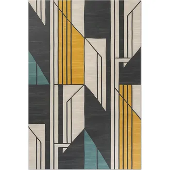 Obraz Koberec Domácí Rozměr: 60x90 cm Geometrická abstrakce ve vintage stylu