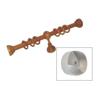 Garnýž - jednotyč, stěna-stěna, půlená-28 Barva: SO - ořech světlý, Délka: 320 cm