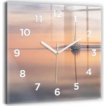 Hodiny Nástěnné hodiny Wallfluent oranžové 30 cm