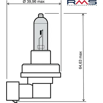 Elektroinstalace pro motocykl Žárovka RMS 246510075 12V 35W, H8 bílá 246510075