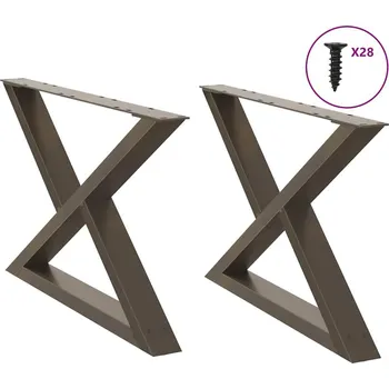 Konferenční stolek OMAXI Nohy konferenčního stolku 2 ks přírodní ocel 70 x (42-43,3) cm ocel 958809