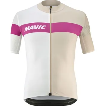 cyklistický dres MAVIC PÁNSKÝ DRES S KRÁTKÝM RUKÁVEM KSYRIUM PRO WHITE PEPPER (T000561) S