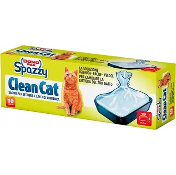 Toaleta pro kočku DOMOPAK CLEAN CAT | Hygienické Sáčky do Kočičí Toalety | 10 sáčků 53 x 38 cm