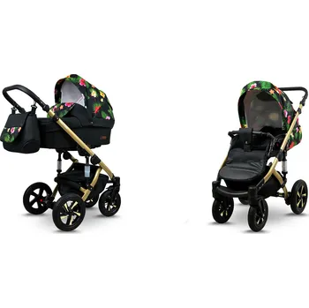 Kočárek Dětský kočárek 2v1 BabyLux Sky Lark - kombinovaný kočárek s hlubokou korbou a sportovní sedačkou