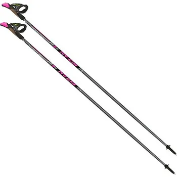 Nordic walkingová hůl Fizan NW Runner Pink rukavičky vel. M nordic walking hole - Délka: 110 cm