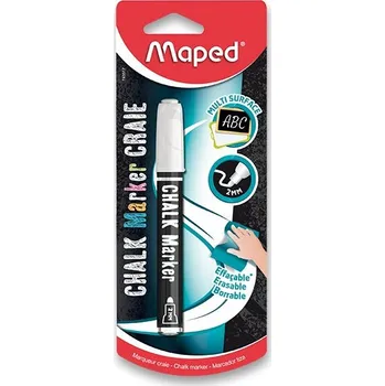 Křídový vícepovrchový popisovač Maped bílý
