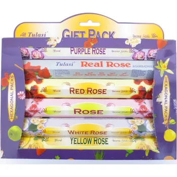 Čajovna TULASI Vonné tyčinky ROSE Dárkové balení, 6 x 20 ks