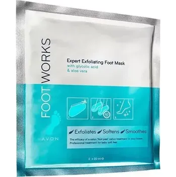 Kosmetika na nohy Peelingová maska na nohy s kyselinou glykolovou a aloe vera