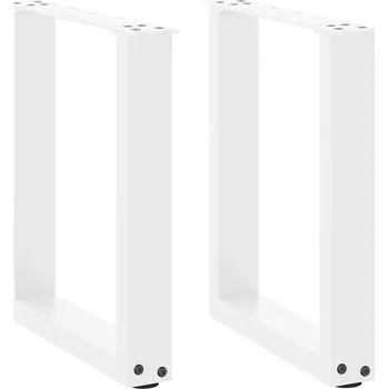 Stolová podnož OMAXI Nohy konferenčního stolku ve tvaru U, 2 ks, bílé, 38 x (42-43) cm, ocel 310927