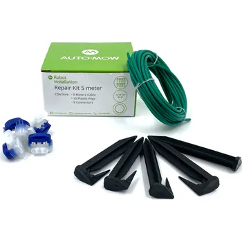 Sada na opravu pneumatiky AM-robots Opravná sada AUTO-MOW (25m/10xkolíků/5xspojek)