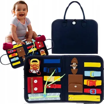 Manipulační filcová tabule - vzdělávací hračka pro miminka, senzorická