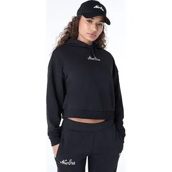Pánská mikina Dámská Mikina New Era - Script Crop Hoodie - Black velikost L