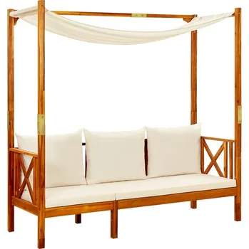 Zahradní lavice OMAXI Zahradní lavice se stříškou masivní akáciové dřevo 108086