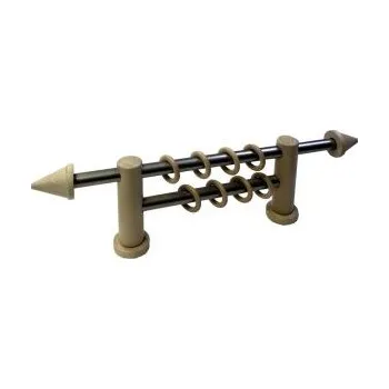 Garnýž KOMBI - dvoutyč s&nbsp;kroužky, tyč kov-16 Barva: SO - ořech světlý, Délka: 120 cm