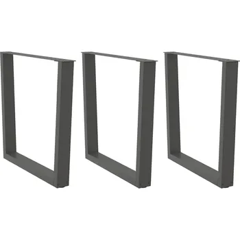 Stolová podnož OMAXI Nohy k jídelnímu stolu ve tvaru V, 3 ks, antracitové, 80 x (72-73,3) cm, ocel 958311
