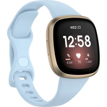 VSECHNONAMOBIL 51408 BUTTERFLY Řemínek pro Fitbit Versa 4 / 3 / Fitbit Sense světle modrý