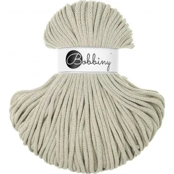 Příze Bobbiny bavlněná šňůra PREMIUM 5mm Pale olive