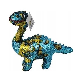 plyšák PLYŠOVÝ DINOSAURUS DRAK S CEKINOVÝMI ŠUPINAMI PRO DĚTI HRAČKA PLYŠOVÝ MAZLÍČEK PŘÍTULNÍČEK