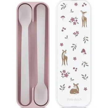 Příbor Dětské krmící lžičky Mio s dlouhou rukojetí, 2ks, 4m+, Mepal, srnka