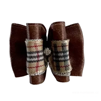 Kosmetika pro psa Mašlička hnědá pro psa na gumičce 74 (Doplňky pro psa)