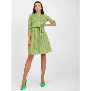 Dámské šaty Zelené vzorované košilové šaty -LK-SK-508938.28X-green Velikost: 36