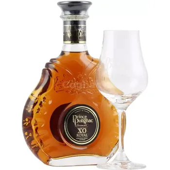 Brandy Prince Hubert de Polignac XO + sklenice 40% 0.35 l (dárkový set)