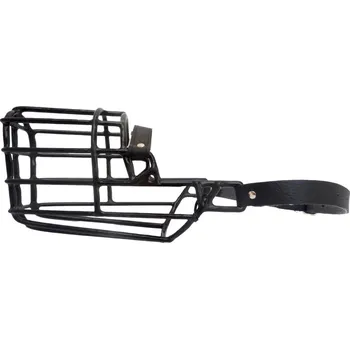 Obojek pro psa Chopo Náhubek černý/kov kolie, belgický ovčák, baset - pes