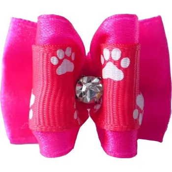 Kosmetika pro psa Mašlička pro psa, růžová tlapky (Mašličky pro psy)