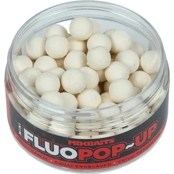 Boilies MIKBAITS - Mini Plovoucí Boilie Fluo 100 ml 10 mm - Chilli Česnek