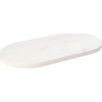Psací stůl OMAXI Stolní deska bílá 60 x 30 x 2,5 cm masivní borové dřevo oválná 805531