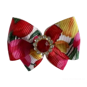 Kosmetika pro psa Mašlička s kytičkami 97 (Sponky pro psy)