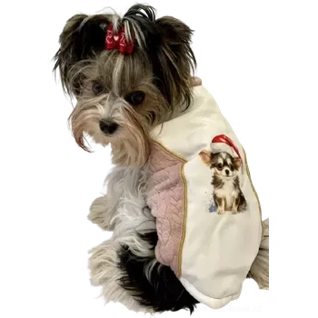 Obleček pro psa Zimní vesta pro psa čivava růžová