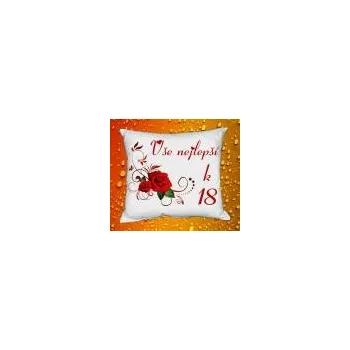 Povlak na polštářek Foto Povlak na polštářek k narozeninám 18. ženy