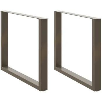 Stolová podnož OMAXI Nohy k jídelnímu stolu ve tvaru U, 2 ks, přírodní ocel, 100 x (72-73) cm, ocel 311382