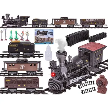 Vláček a vláčkodráha Elektrická ŽELEZNIČNÍ SOUPRAVA LOKOMOTIVA NÁKLADNÍ VLAK na Dálkové Ovládání 2,4 GHz + Koleje