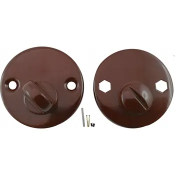 Dveřní kování SPODNÍ ROZETA HNĚDÁ BISKVIT WC KLIKA