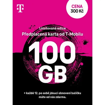 SIM karta T-Mobile - SIM karta 100 GB za 300 kč měsíčně - LIMITOVANÁ EDICE