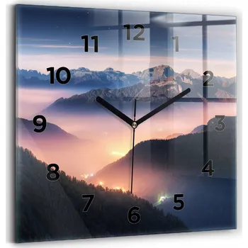 Hodiny Nástěnné hodiny Wallfluent černé 30 cm