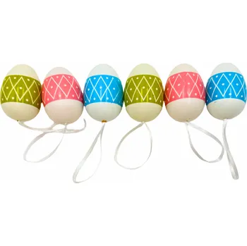 Velikonoční dekorace SET 6ks - Velikonoční vajíčka k zavěšení A5242