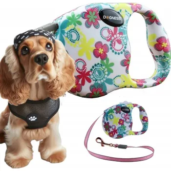 Vodítko pro psa VODÍTKO PRO PSA automatická PÁSKA blokovací 4 m do 25 kg DOGNESS Fashion M
