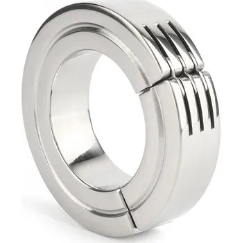 Mr. Steel Hinged Magnetic Cockring 40mm Silver