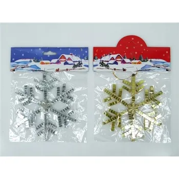 Vánoční ozdoba Vánoční ozdoba - na stromeček, sněhová vločka, 12 cm, stříbrná.